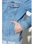 Trucker Regular Fit Normal Kesim %100 Pamuk Açık Mavi Jean Kot Ceket 5