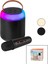 Yuvarlak Karaoke Mikrofonlubluetooth Wireless Hoparlör - Speaker USB Şarjlı - Işıklı (4738) 1