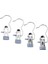 4 Pcs Kıskaçlı Taşınabilir Çok Amaçlı Tekli - Metal Askı Silikon Kılıf Uçlu (4738) 1
