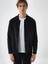 Erkek Siyah Pamuk Dokulu Regular Fit Ceket 1