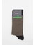 Koyu Kahverengi Bambu Desenli Çorap 1060245106 1