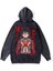 Yıkamalı Kumaş Anime One Piece Luffy Kapüşonlu Hoodie Sweatshirt 1