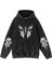 Yıkamalı Kumaş Gothic Butterfly Kapüşonlu Hoodie Sweatshirt 1