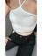 Çapraz Askılı Ribanalı Crop Bluz 3