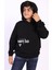Erkek Çocuk Kapüşonlu Kanguru Cepli Baskılı Sweatshirt 4