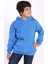 Erkek Çocuk Kapüşonlu Kanguru Cepli Baskılı Sweatshirt 1