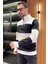 Erkek Dik Yaka Renk Garnili Yarım Fermuarlı Sweatshirt 4