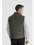 Haki Hakim Yaka Çift Taraflı Slim Fit Yelek 4