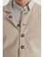 Bej Hakim Yaka Çift Taraflı Slim Fit Yelek 3