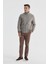 Kahve Comfort Fit Kürklü Yaka Yünlü Mont 2