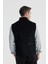 Siyah Hakim Yaka Çift Taraflı Slim Fit Yelek 4