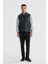 Siyah Hakim Yaka Çift Taraflı Slim Fit Yelek 5