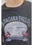 Kadın Antrasit Renk Niagara Falls Baskılı T-Shirt 5