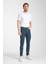 Erkek Mavi-Kahve Düz Skinny Fit Jeans 2