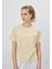 Kadın Vanilya Renk Basic T-Shirt 5