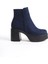 Hancez Lacivert Süet Kalın Platform Topuklu Kadın Bot 4