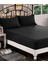 Cotton (Pamuk) 120 x 200+30 cm Fitted (Lastikli) Tek Kişilik Siyah Çarşaf Bed Sheet 2