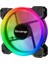 RV-400 12CM Sabit Yanan Siyah Rainbow Kasa Fanı Molex Bağlantılı LED Bilgisayar Fanı Revenge Uyumlu 1