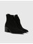 Cees Hakiki Süet Deri Kadın Siyah Topuklu Bot 1