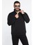 Dik Yaka Yarım Fermuarlı Üç Iplik Şardonlu Erkek Sweatshirt 1