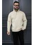 Dik Yaka Yarım Fermuarlı Üç Iplik Şardonlu Erkek Sweatshirt 4