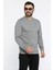 Bisiklet Yaka Kabartmalı Erkek Sweatshirt 4