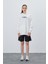 Kadın Ekru Oversize Baskılı Sweatshirt 5