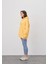 Kadın Oversize Sarı Kapüşonlu Sweatshirt 1