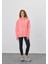 Kadın Oversize Pembe Kapüşonlu Sweatshirt 1