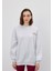 Kadın Kar Melanj Kırmızı Baskılı Oversize Sweatshirt 4