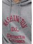 Kadın Gri Baskılı Kapüşonlu Oversize Sweatshirt 5