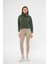 Kadın Haki Balıkçı Yaka Sweatshirt 4