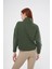 Kadın Haki Balıkçı Yaka Sweatshirt 5