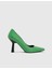 Ringe Hakiki Deri Kadın Yeşil Topuklu Ayakkabı 3