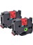 Brother TZ-451 TZE-451 Siyah Kırmızı Etiket Şeridi P-Touch Uyumlu 2pk 1 (Yurt Dışından) 1