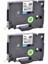 PT18R PT1960 PT2030 Stili 2pk Kardeş P-Touch Için Uyumlu Beyaz Etiket Şeridi Tz Tze S (Yurt Dışından) 1