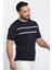 Çizgi Detaylı Bisiklet Yaka Erkek T-Shirt 4