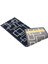 Home GH40A-GRYB-GRY1 Kare Desenli Kaydırmaz Tabanlı 1'li Merdiven Halısı - Gri/siyah 1