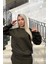 Kadın Trend Model Jogger Paçası Lastikli Bisiklet Yaka Hoodie Eşofman Takımı 1