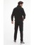 Clean Sweat Suit Erkek Siyah Günlük Stil Eşofman Takım 58584001 3