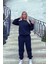Kadın Trend Model Jogger Paçası Lastikli Bisiklet Yaka Hoodie Eşofman Takımı 2