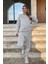 Kadın Trend Model Jogger Paçası Lastikli Bisiklet Yaka Hoodie Eşofman Takımı 2