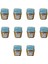 Muffin Kare Kağıt Mavi Puantiyeli Altın Cupcake Kek Kalıbı - 25 Adetlik 10 Paket 1
