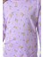 Çiçek Desenli Fitilli Lila Çocuk Pijama Takımı 4