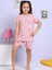 Gökkuşağı Desenli Şortlu Pembe Pijama Takımı 3