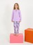 Love Lila Düğme Detaylı Kız Çocuk Pijama Takım 2