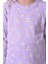 Çiçek Desenli Lila Fitilli Çocuk Pijama Takımı 4