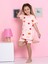 Çilek Desenli Fitilli Kumaş Pembe Şortlu Pijama Takımı 3
