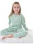 Çiçek Desenli Yeşil Fitilli Çocuk Pijama Takımı 2