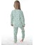 Çiçek Desenli Yeşil Fitilli Çocuk Pijama Takımı 3